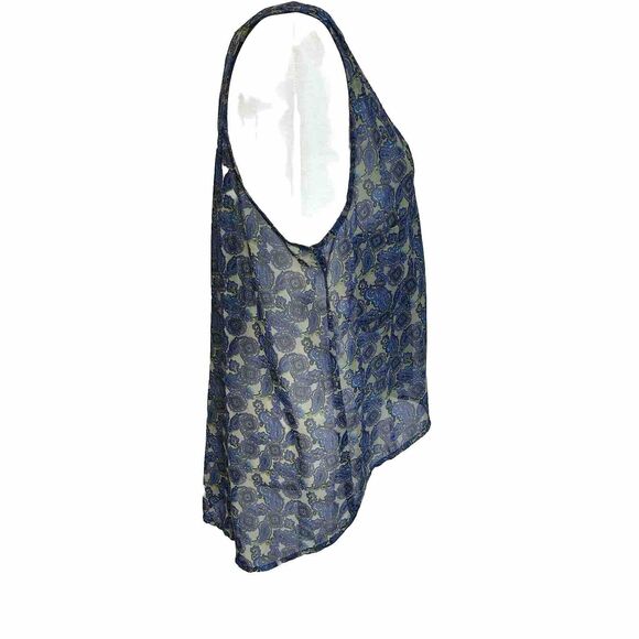 Show Me Your Mumu Size Small Paisley Print V-‎ Neck Sleeveless Tunic Top Hi-low - Picture 1 of 8